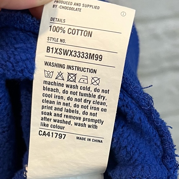 :Chocoolate X Line Friends Edward (M) Royal Blue Crewneck Long Sleeve Sweatshirt - Picture 9 of 11